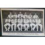 ORIGINAL VINTAGE POSTCARD OF THE YORKSHIRE CRICKET TEAM