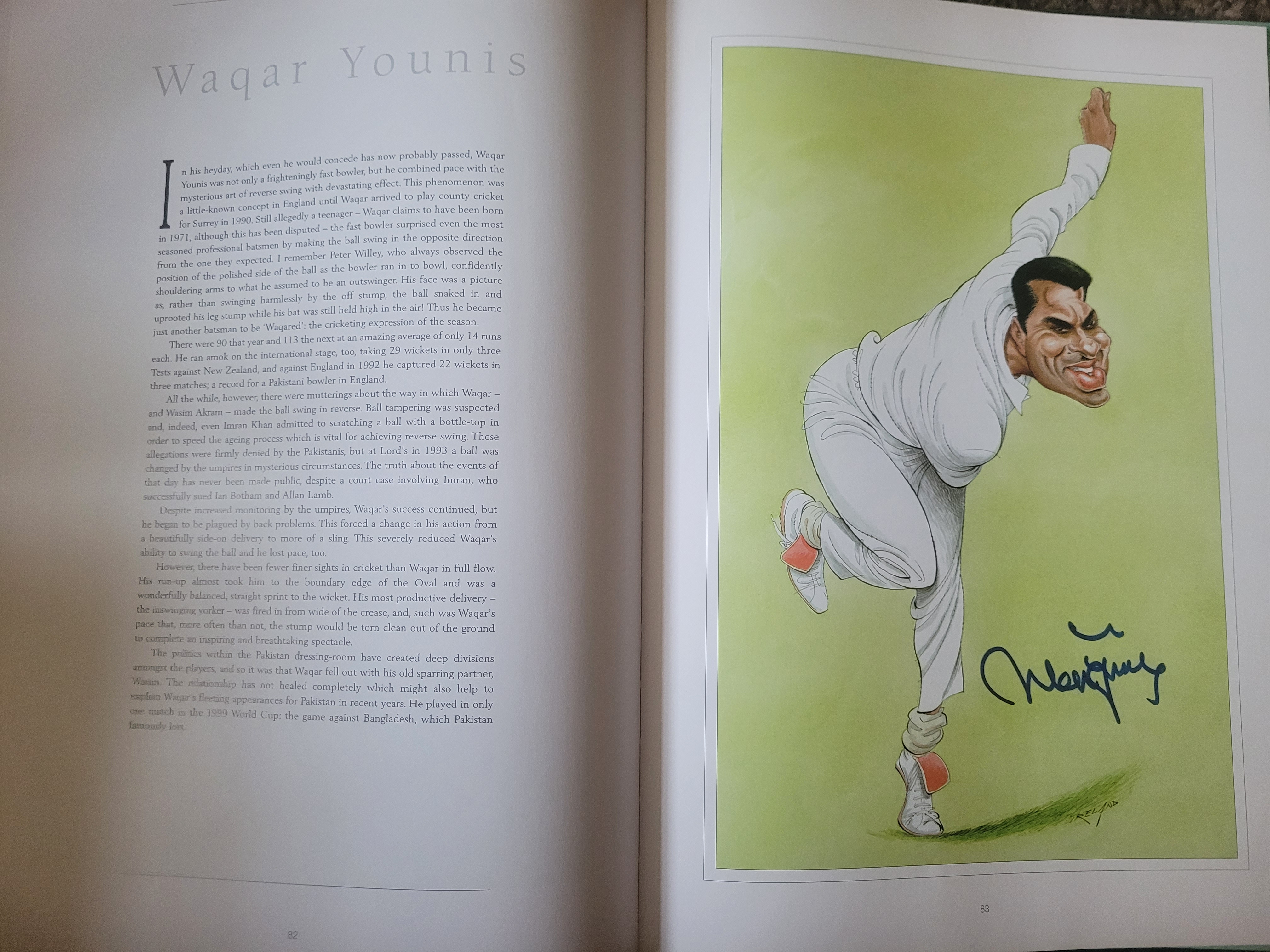 THE CRICKET CARICATURES OF JOHN IRELAND MULTI SIGNED BOOK - Image 35 of 39