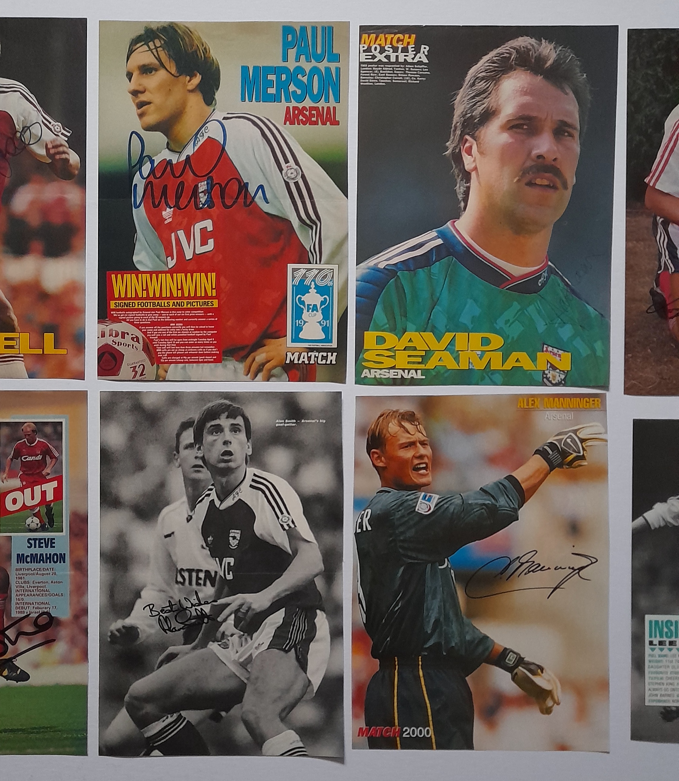 ARSENAL AUTOGRAPHED MAGAZINE PICTURES X 10 - Image 3 of 4