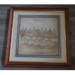 WEST BROMWICH ALBION FRAMED 1931 FA CUP FINAL HANKIE