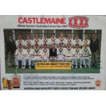 CRICKET 1985 AUSTRALIAN TOUR POSTER WITH MULTIPLE AUTOGRAPHS