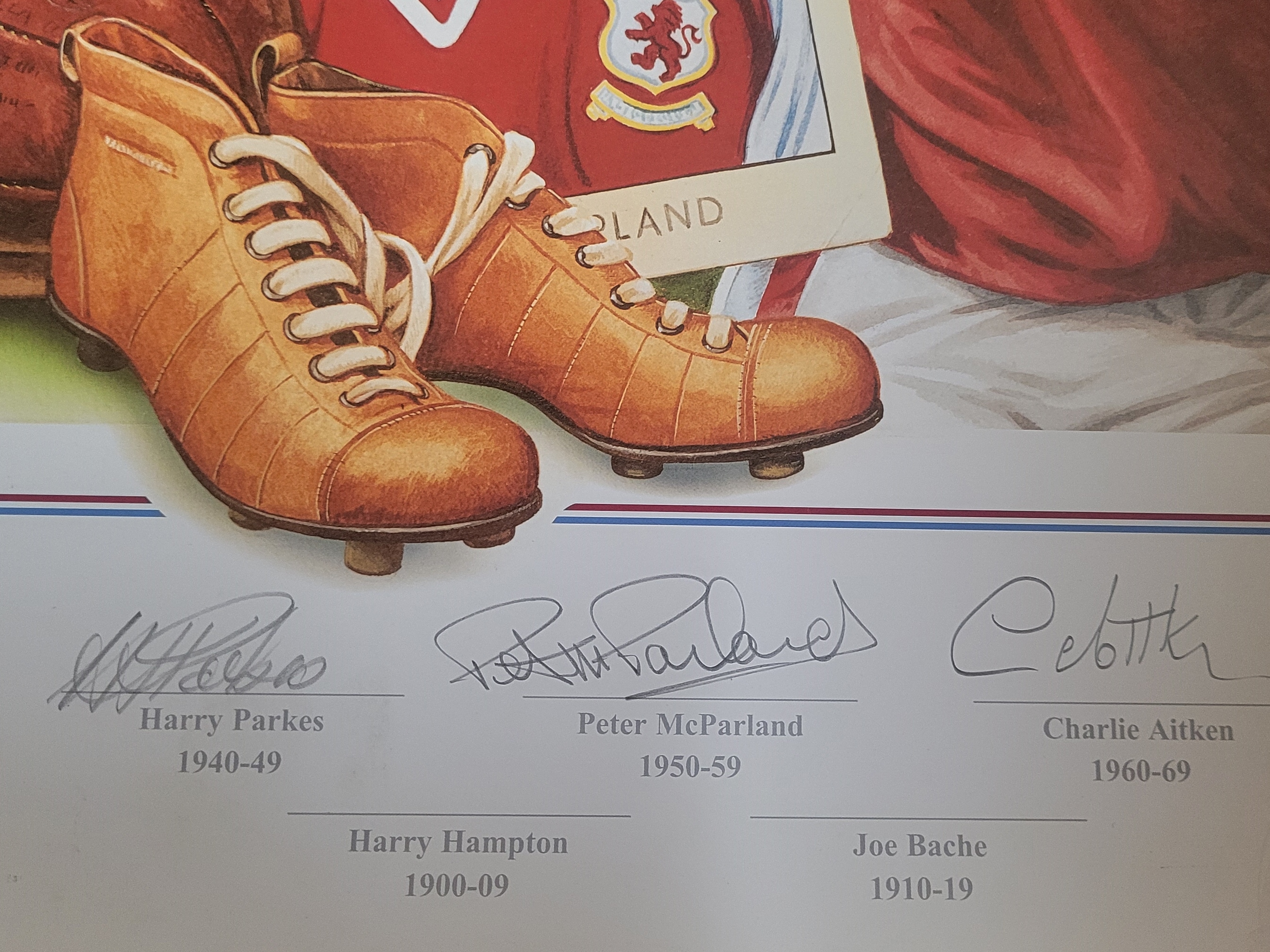 ASTON VILLA GREATS LIMITED EDITION AUTOGRAPHED PRINT - Image 2 of 4