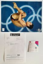 2012 OLYMPICS OFFICIAL TOM DALEY AUTOGRAPHED PHOTO