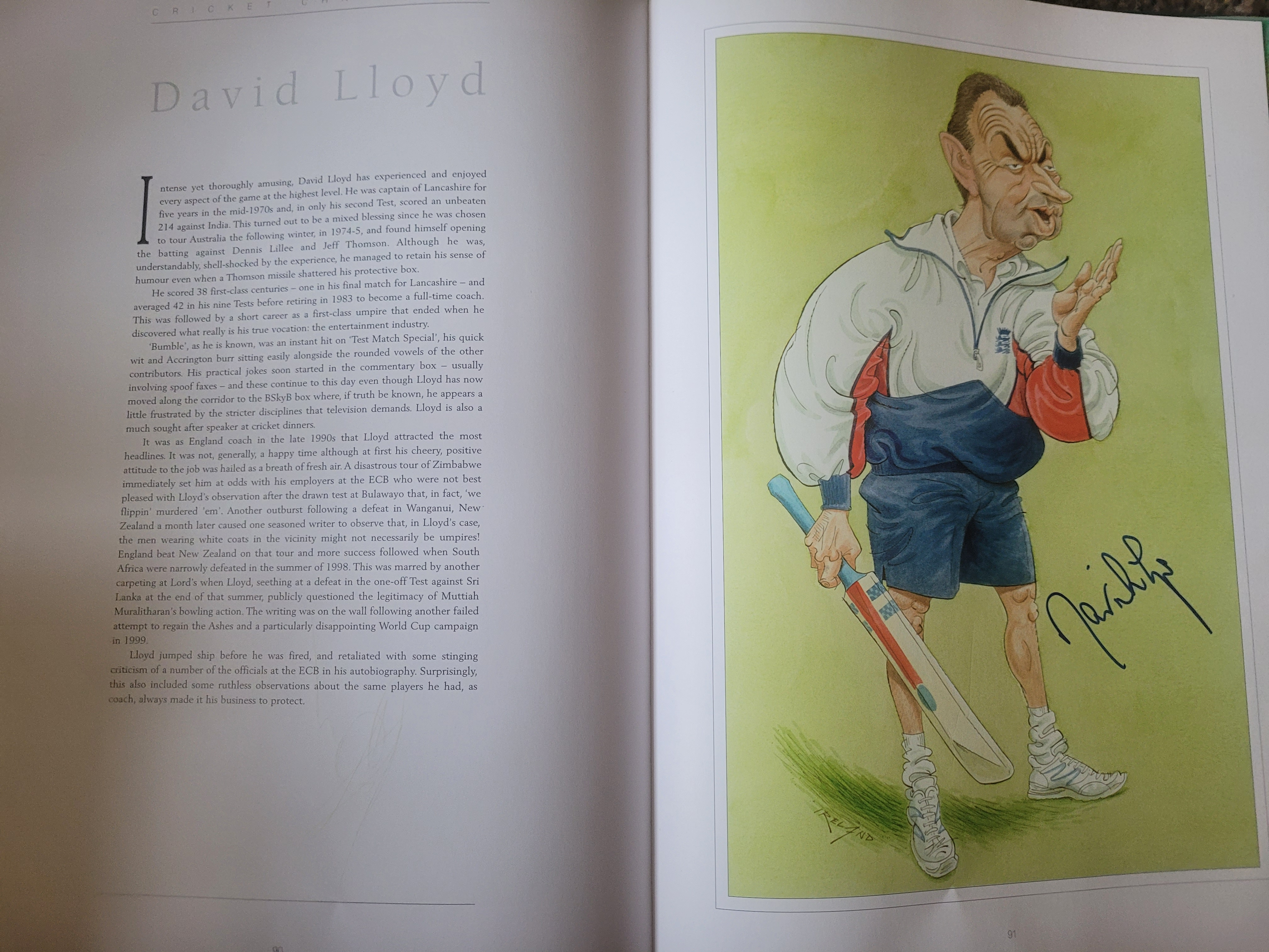 THE CRICKET CARICATURES OF JOHN IRELAND MULTI SIGNED BOOK - Image 37 of 39