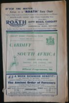 RUGBY UNION 1951 CARDIFF V SOUTH AFRICA