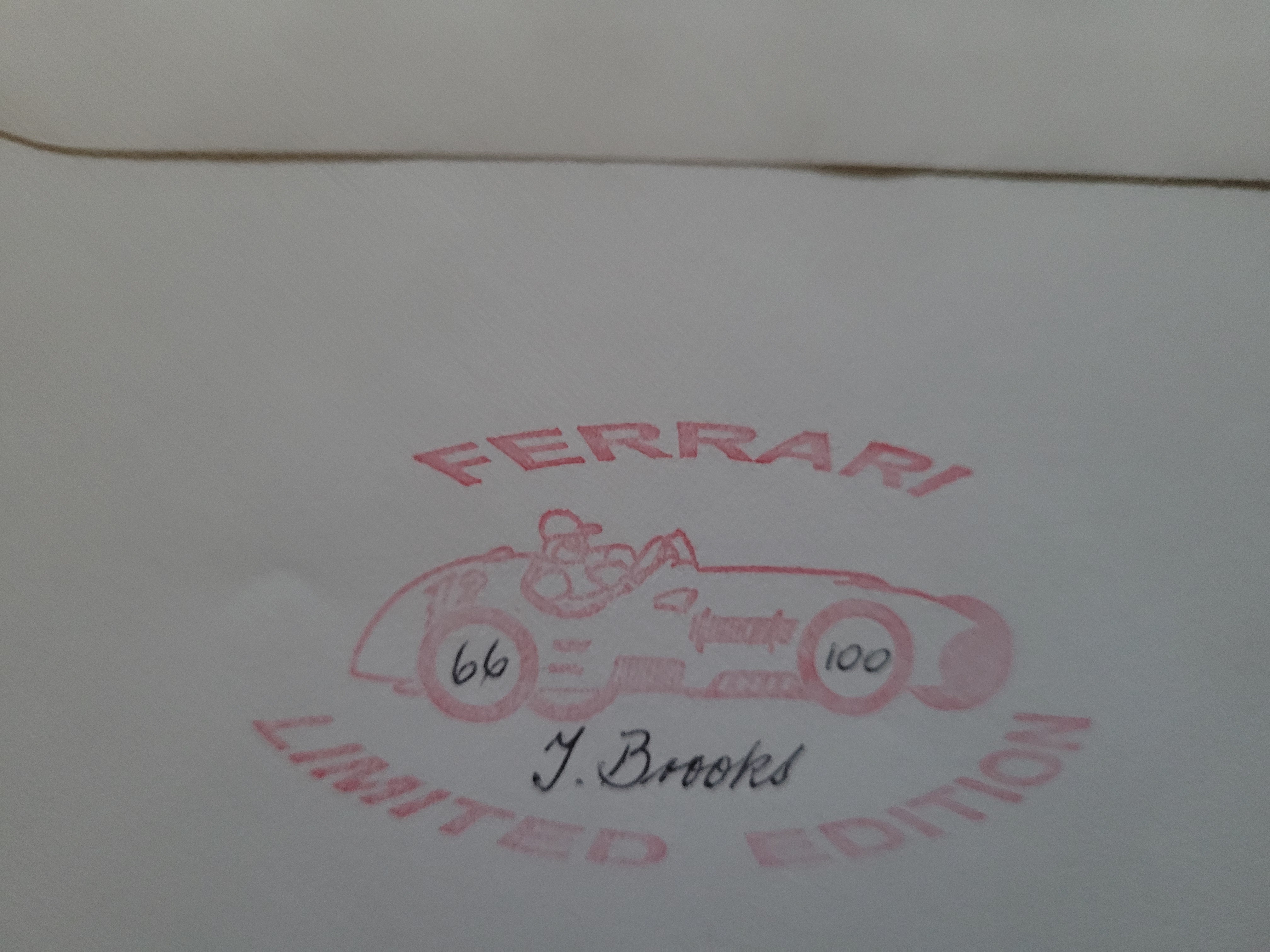 2001 FERRARI MOTOR RACING LTD EDITION POSTAL COVER AUTOGRAPHED BY TONY BROOKS - Image 2 of 2