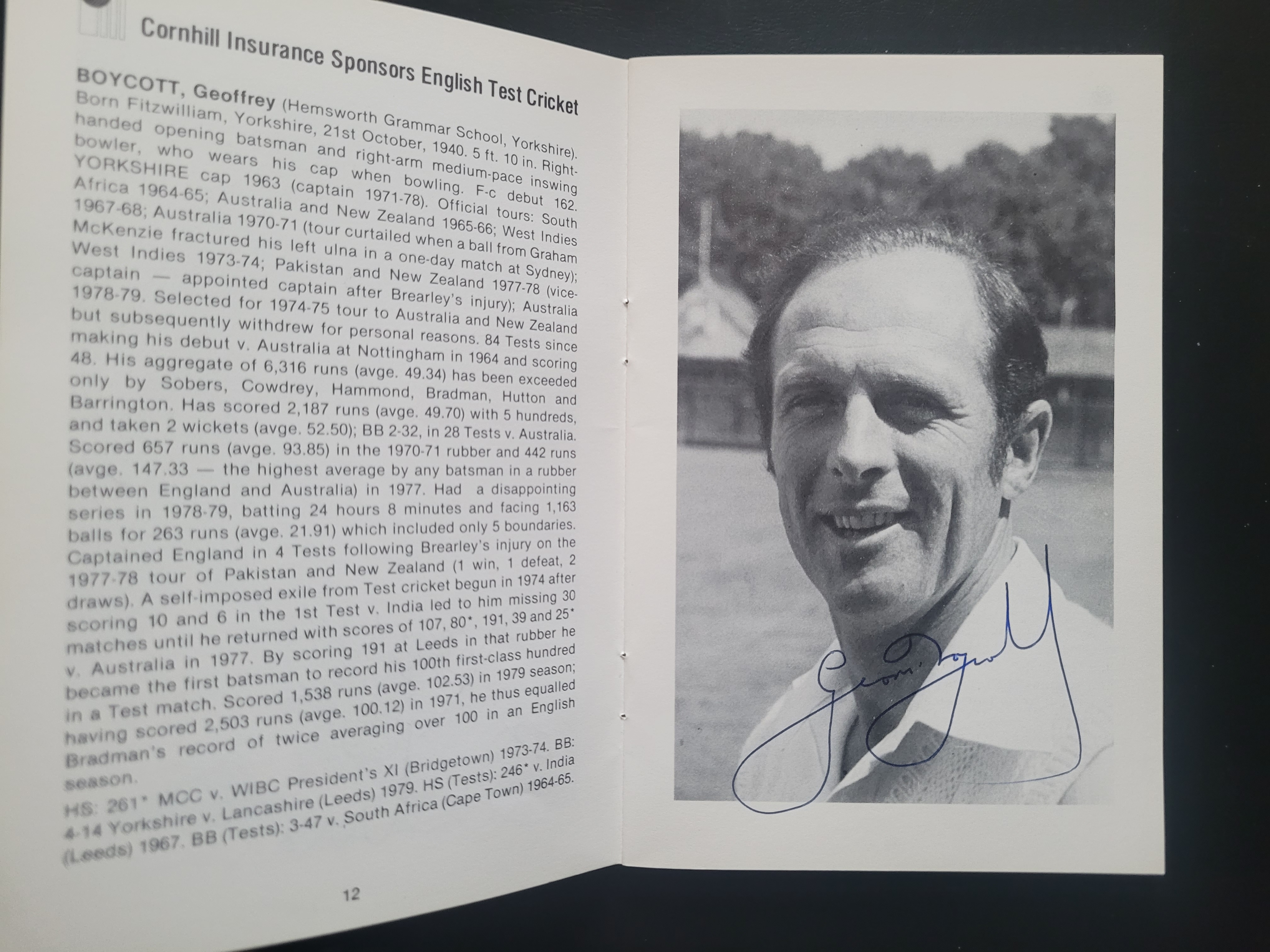 CRICKET 1979-80 ENGLAND IN AUSTRALIA BROCHURE FULLY SIGNED EXCEPT FOR GOOCH & RANDALL - Image 6 of 15