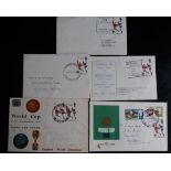 WORLD CUP 1966 IN ENGLAND FIRST DAY POSTAL COVERS X 5