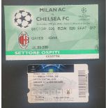 CHELSEA CHAMPIONS LEAGUE AWAY MATCH TICKETS X 2