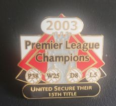 MANCHESTER UNITED 2003 PREMIER LGE WINNERS LARGE BADGE