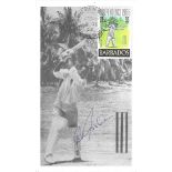 CRICKET - WEST INDIES GARRY SOBERS AUTOGRAPHED POSTCARD