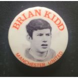 MANCHESTER UNITED VINTAGE BRIAN KIDD BADGE