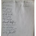 1923 HUDDERSFIELD TOWN AUTOGRAPH PAGE