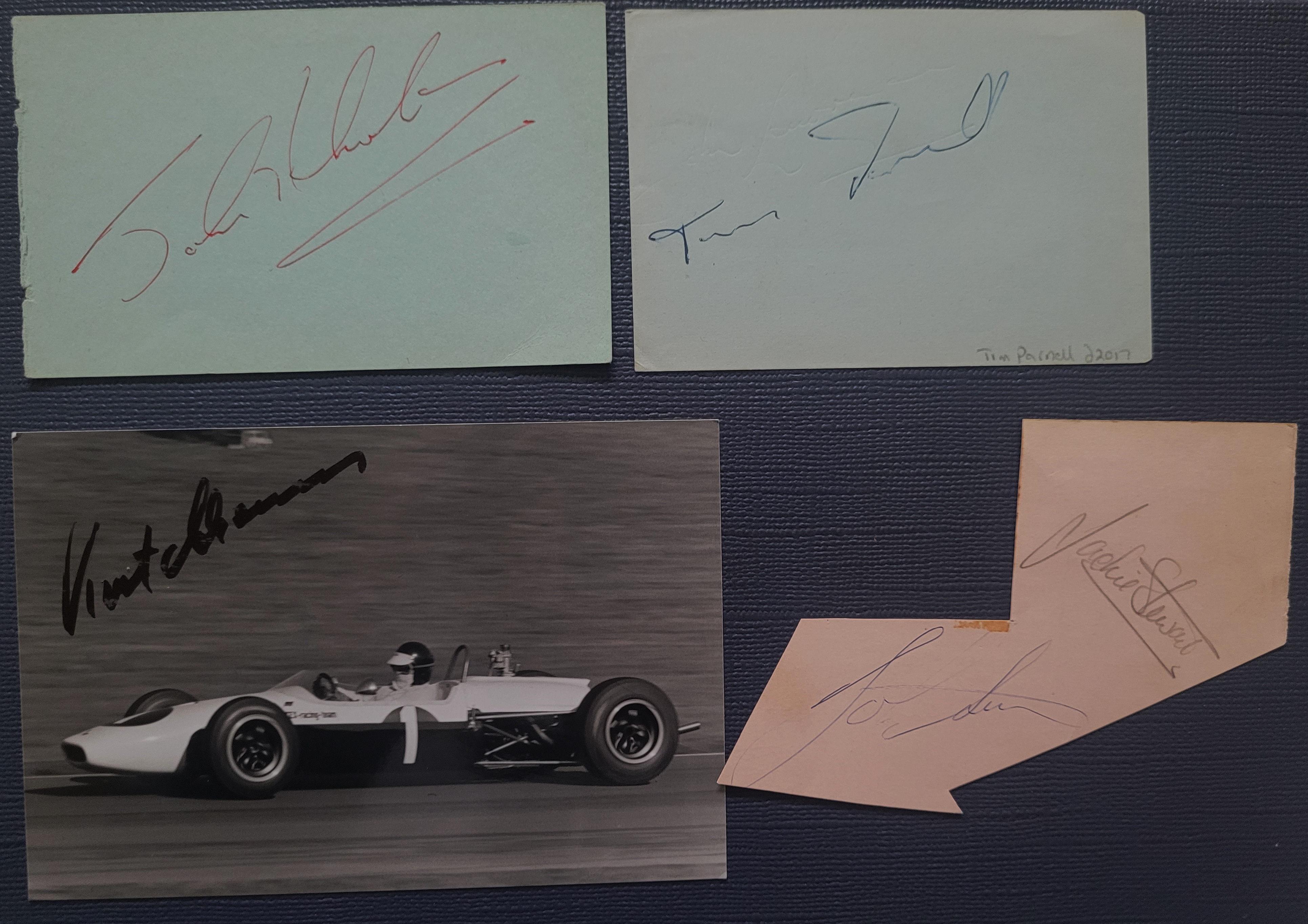 FORMULA ONE DRIVERS 1950'S - 70'S AUTOGRAPHS X 14 - Image 2 of 3