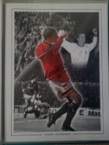 MANCHESTER UNITED LEE SHARPE LARGE AUTOGRAPHED PHOTO MONTAGE