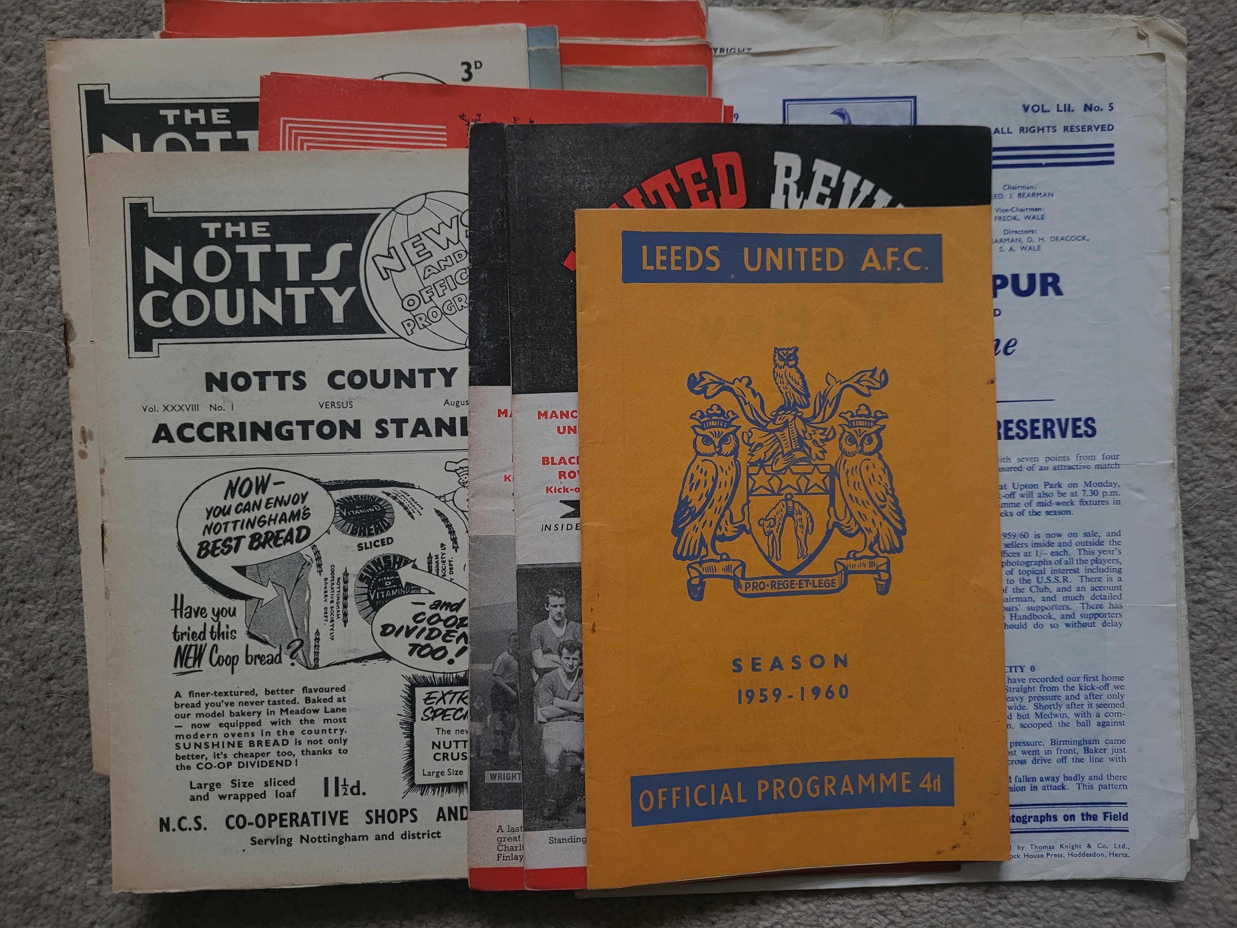 1950'S FOOTBALL PROGRAMMES X 24