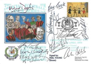 MANCHESTER CITY ECWC WINNERS AUTOGRAPHED POSTAL COVER