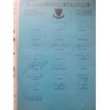 CRICKET 1996 SUSSEX OFFICIAL AUTOGRAPH SHEET