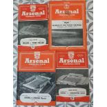 1953 TO 1960 ARSENAL 4 SPECIAL HOME PROGRAMMES