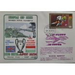 1974 UJPEST DOZSA V LEEDS UNITED EUROPEAN CUP POSTAL COVER