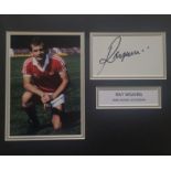 MANCHESTER UNITED RAY WILKINS AUTOGRAPHED MOUNTED DISPLAY