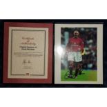 MANCHESTER UNITED DAVID BECKHAM AUTOGRAPHED PHOTO