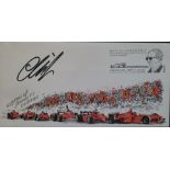 2001 FERRARI MOTOR RACING LTD EDITION POSTAL COVER AUTOGRAPHED BY NICOLA LARINI