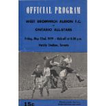 1959 ONTARIO ALL-STARS V WEST BROMWICH ALBION