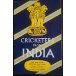 1958 INDIA CRICKET TOUR TO ENGLAND BROCHURE AUTOGRAPHED BY 16