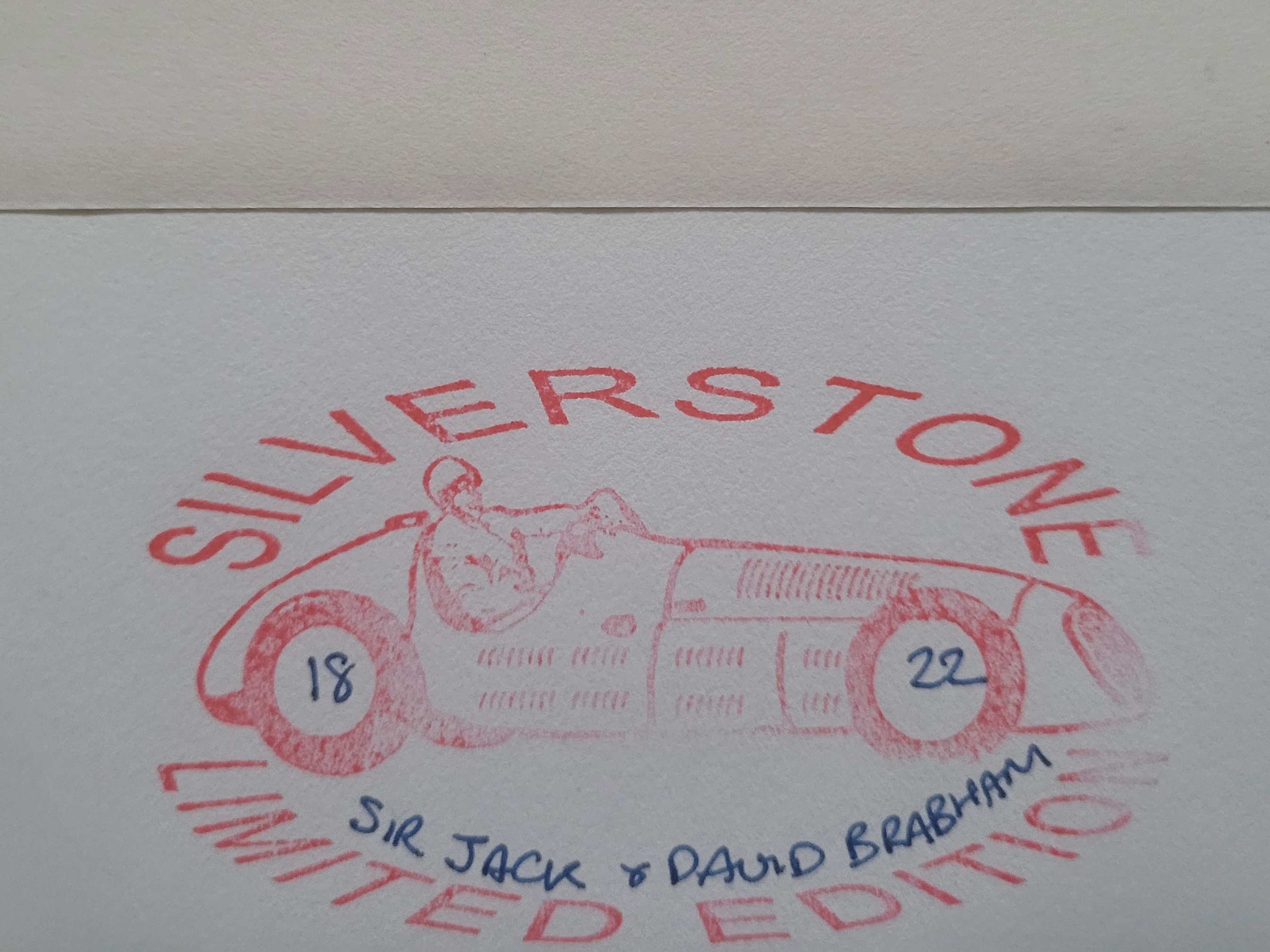 2007 SLVERSTONE MOTOR RACING LTD EDITION POSTAL COVER AUTOGRAPHED BY SIR JACK & DAVID BRABHAM - Image 2 of 2