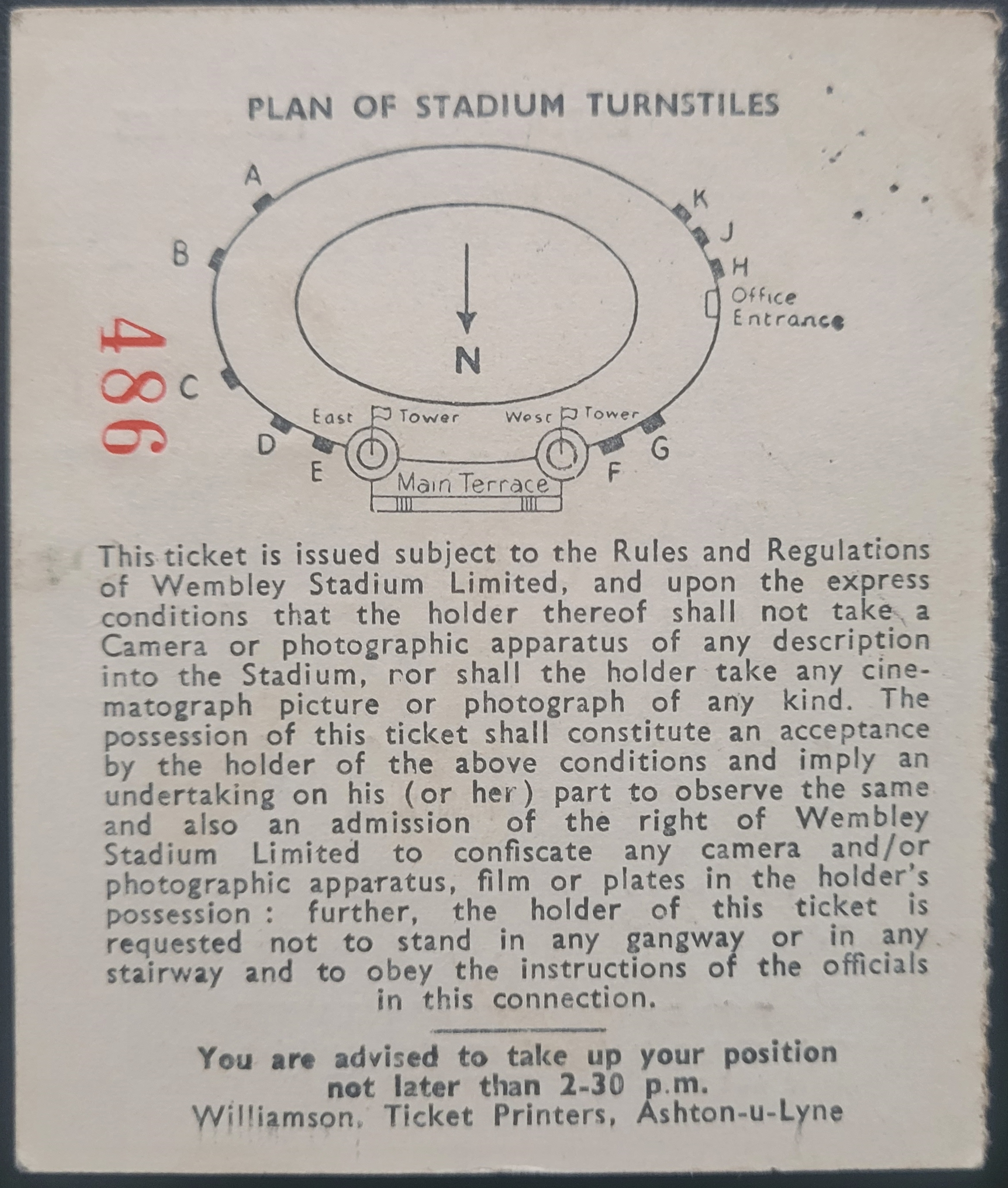 1963 FA CUP FINAL LEICESTER CITY V MANCHESTER UNITED TICKET - Image 2 of 2