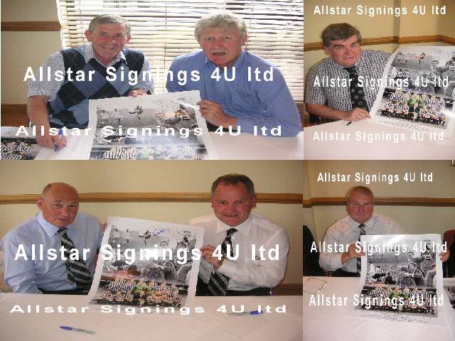 NEWCASTLE UNITED AUTOGRAPHED 1969 FAIRS CUP WINNERS MONTAGE - Image 2 of 4