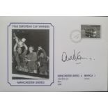 MANCHESTER UNITED 1968 EUROPEAN CUP WINNERS POSTAL COVER AUTOGRAPHED BY ALEX STEPNEY