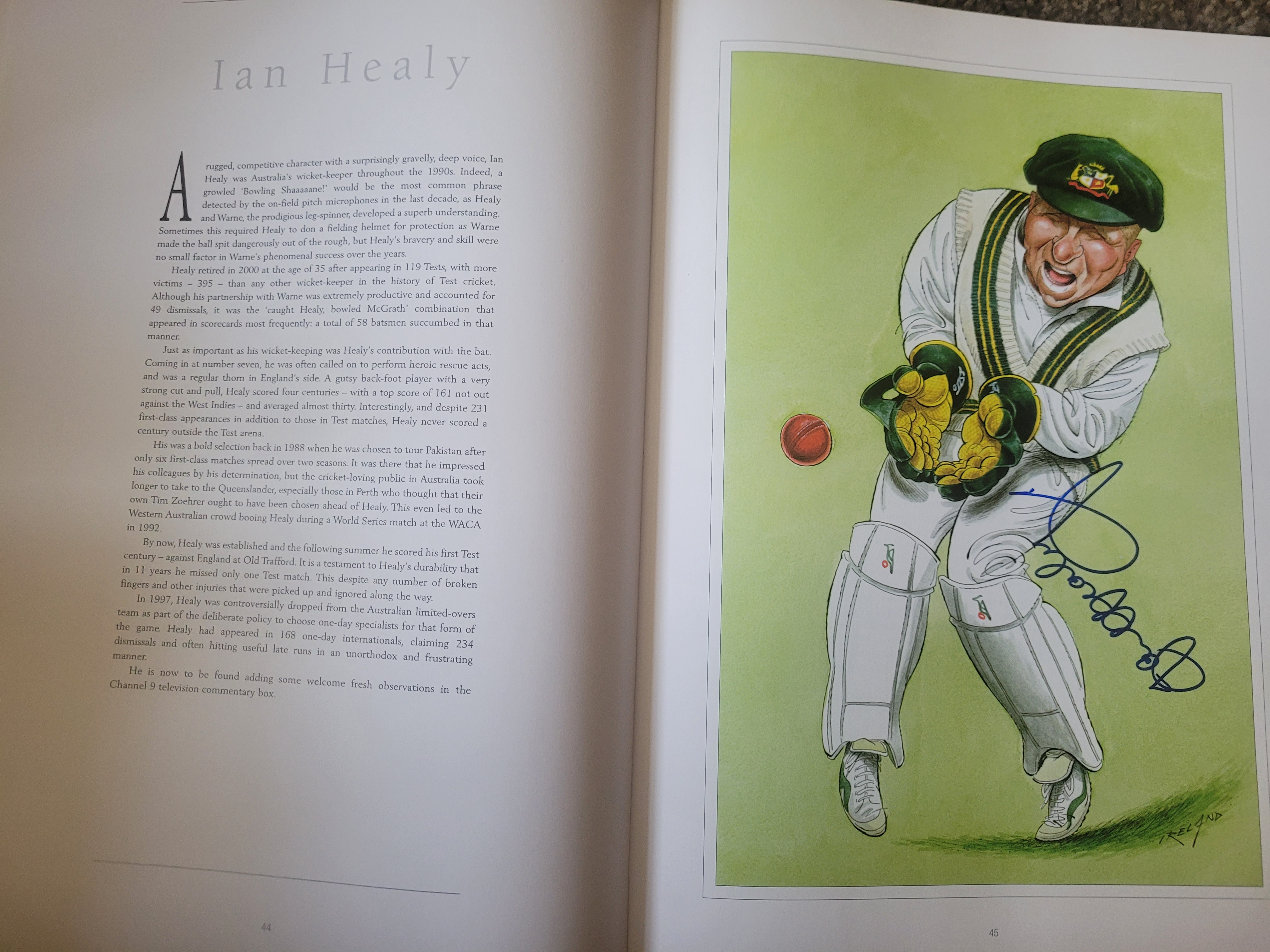 THE CRICKET CARICATURES OF JOHN IRELAND MULTI SIGNED BOOK - Image 20 of 39