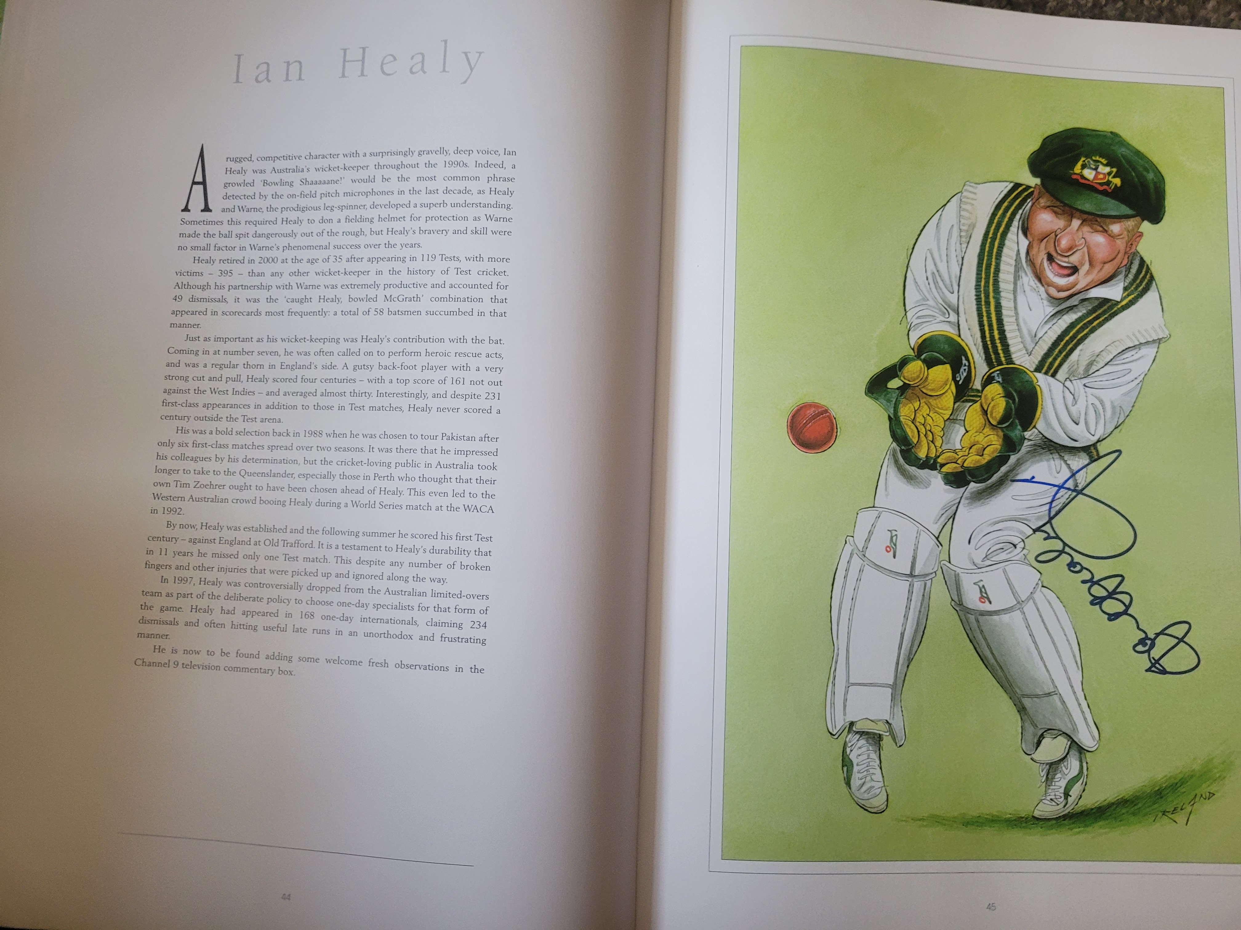 THE CRICKET CARICATURES OF JOHN IRELAND MULTI SIGNED BOOK - Image 19 of 39