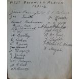 1921-22 WEST BROMWICH ALBION AUTOGRAPH PAGE
