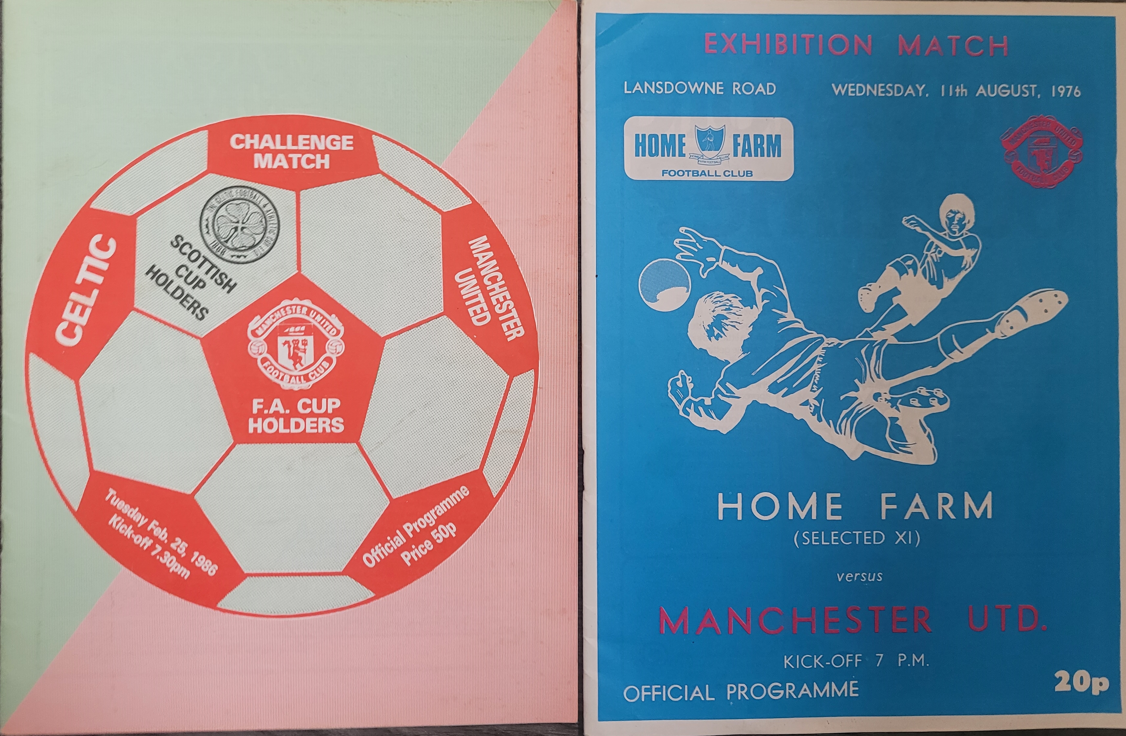 MANCHESTER UNITED FRIENDLY & TESTIMONIAL PROGRAMMES X 18 - Image 2 of 4