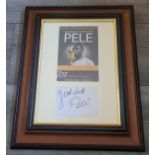 BRAZIL PELE FRAMED AUTOGRAPH