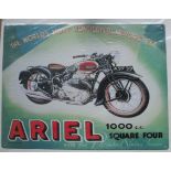 MOTORCYCLE - ARIEL 1000 SQUARE FOUR VERY LARGE METAL WALL PLAQUE