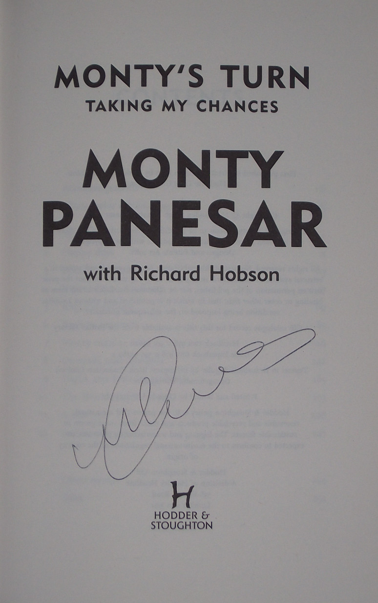 CRICKET MONTY PANESAR AUTOGRAPHED BOOK - Image 2 of 3