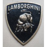 MOTORSPORT - LAMBORGHINI CAST IRON LARGE WALL PLAQUE