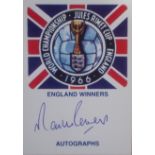 MARTIN PETERS AUTOGRAPHED 1966 JULES RIMET TROPHY CARD