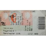 1997-98 FEYENOORD V MANCHESTER UNITED CHAMPIONS LEAGUE TICKET