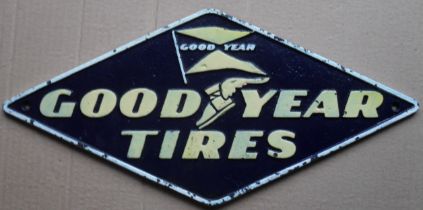 MOTORSPORT - GOODYEAR TIRES CAST IRON LARGE WALL PLAQUE