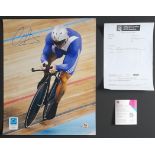 2004 OLYMPICS CHRIS HOY OFFICIAL AUTOGRAPHED PHOTO