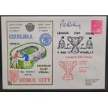 1972 LEAGUE CUP FINAL CHELSEA V STOKE CITY POSTAL COVER AUTOGRAPHED BY PETER DOBING