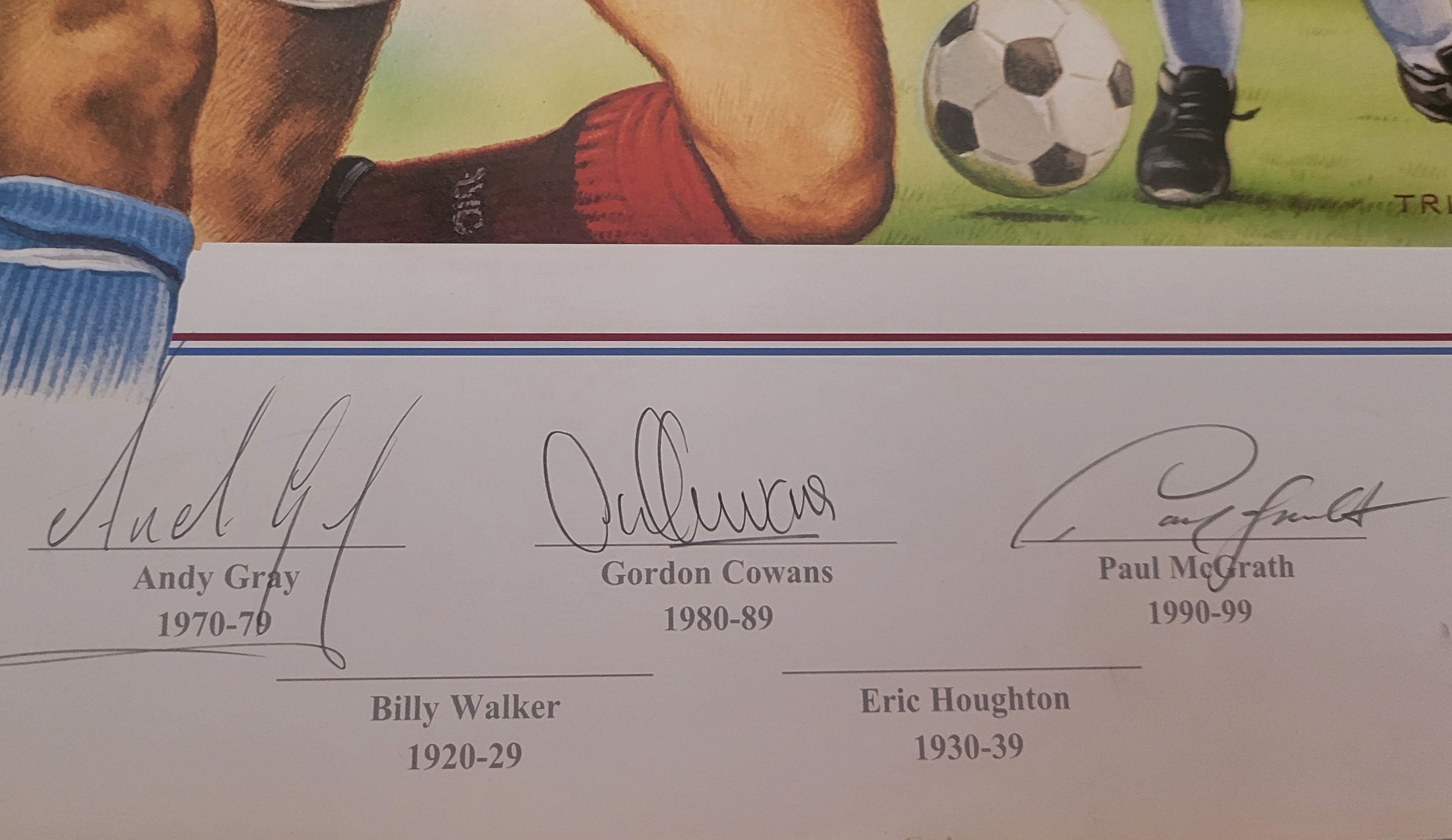 ASTON VILLA GREATS LIMITED EDITION AUTOGRAPHED PRINT - Image 3 of 4