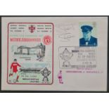 1974 MIDDLESBROUGH V NEWCASTLE UNITED LIMITED EDITION POSTAL COVER AUTOGRAPHED BY STUART BOAM