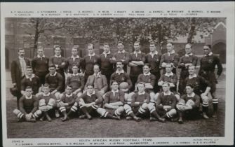 ORIGINAL VINTAGE POSTCARD OF THE SOUTH AFRICA RUGBY UNION TEAM