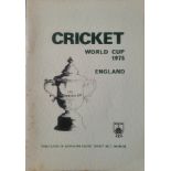 CRICKET - AUSTRALIA 1975 WORLD CUP BOOKLET INCLUDES THE ORIGINAL SILK PRINT